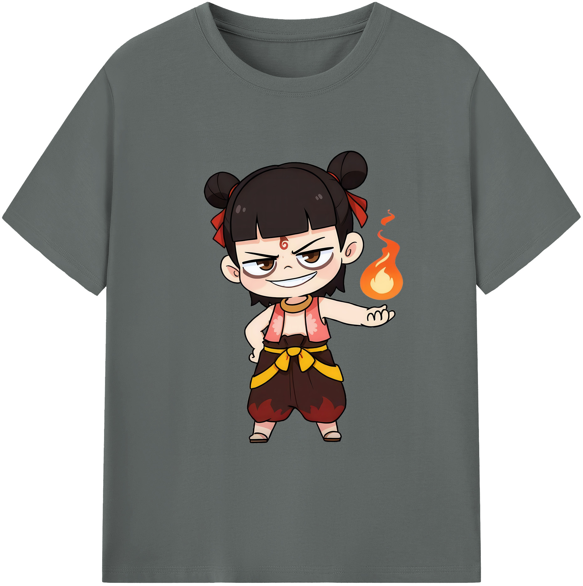 （画像用） Ne Zha 2 ナタ 魔童の大暴れ 綿100％ メンズ半袖Tシャツ｜肌触りやわらか＆通気性